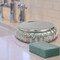 Glass Soap Dish | Bathroom Counter, Shower & Kitchen | Rainbow Lustre Finish.